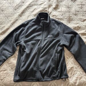 Columbia Men’s Fleece Grey Full Zip Jacket Size XL In Great Condition